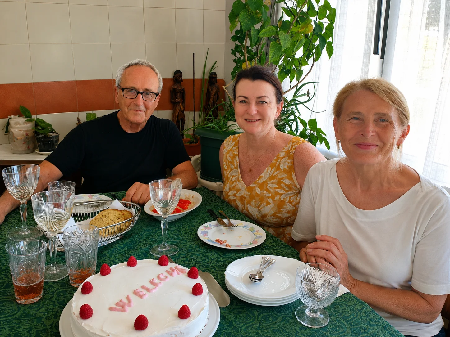 Friends enjoying a meal together